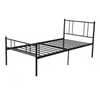 H.JWedoo Metal Bed Frame 3FT Single Size Bed Frame Black Regular Version Bedroom