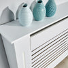 Medium White Radiator Cover Wooden MDF Wall Cabinet Shelf Slatted Grill York