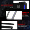 Ergonomic Racing Computer Desk Gaming Desk E-sports Table w/ RGB Light & Holder