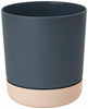 Flowerpot with saucer indoor outdoor drainage holes small large plant pot SATINA