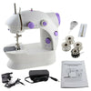 Portable Mini Electric Sewing Machine Stitch LED Light 2 Speed Foot Pedal Sewing