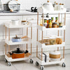 2/3/4 Tiers Slim Kitchen Utility Cart Storage Trolley Bathroom Shelves Organiser