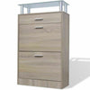 Wooden Shoe Cabinet Storage Cupboard 2/5 Drawer Hallway Footwear Organizer Rack