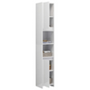 High Gloss Bathroom Tallboy Cabinet Modern Cupboard Storage Shelf Furniture Unit