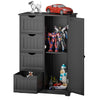 Bathroom Floor Cabinet Storage Cupboard Organizer W/Adjustable Shelf & 4 Drawers