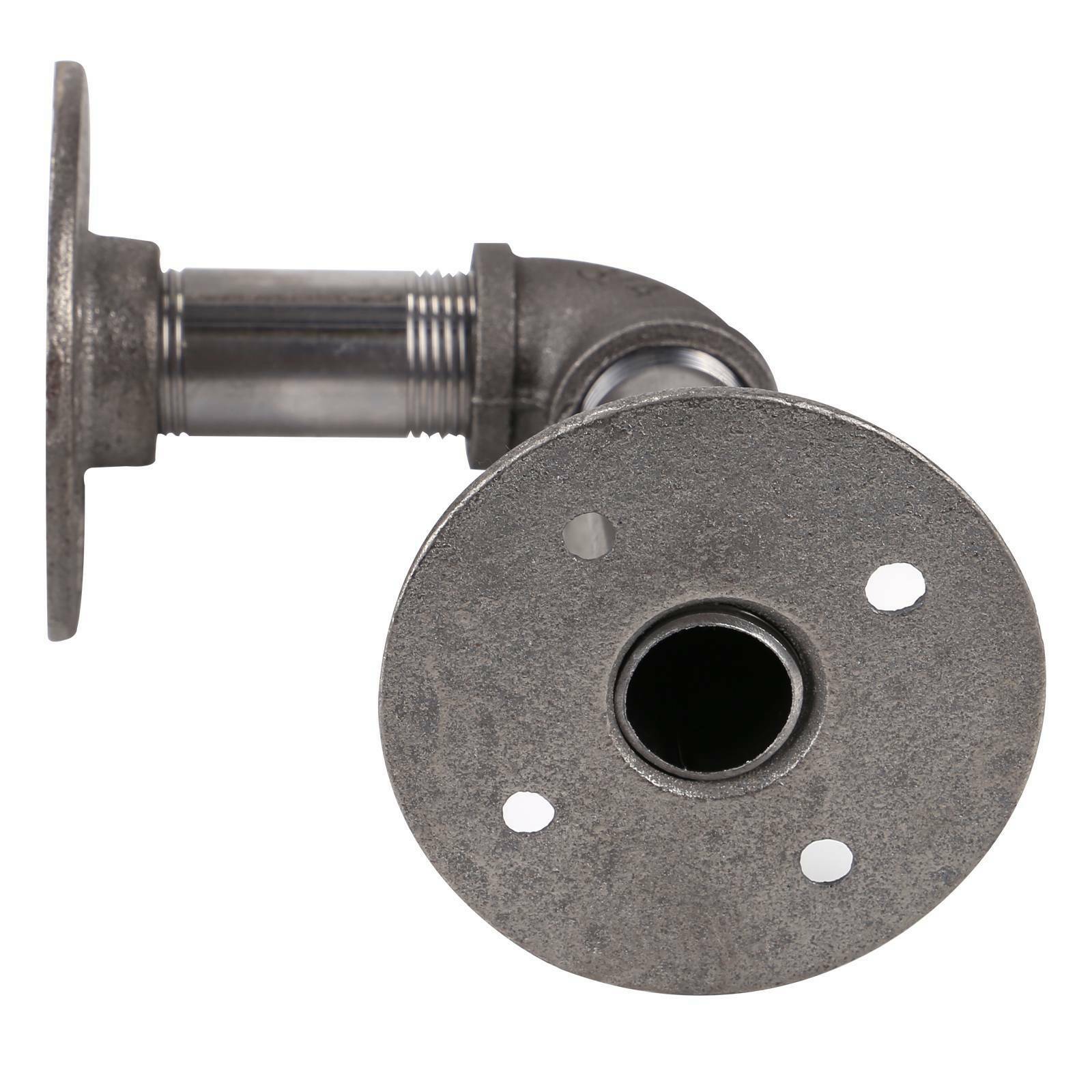 2Pcs Industrial Steel Iron Pipe Shelf Bracket Holder With Screws DIY Home Décor