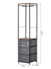 Tall Industrial Furniture Metal Open Wardrobe Narrow Clothes Storage Rail Hanger