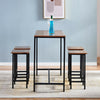 5Pcs Modern Bar Table & 4 Stools Breakfast Kitchen Dining Set Bar Bistro Wood BN