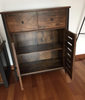 Industrial Side Cabinet Vintage Storage Sideboard 2 Doors Rustic Cupboard Drawer