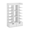 White Large Wooden Shoe Rack Stand Storage Organiser Unit Shelf Tall Hallway UK