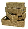 Seagrass Shelf Display Storage Basket Tray