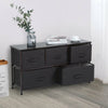 Bedroom Chest of Drawers Sideboard Unit Storage Cabinet w/ 5 Fabric Drawers ESE