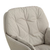 Vintage Fabric Upholstered Chair Tufted Back Home Leisure Armchair Metal Legs
