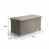 Rattan Look Outdoor Cushion Storage Box Ottoman Style Garden Outdoor Durable ED