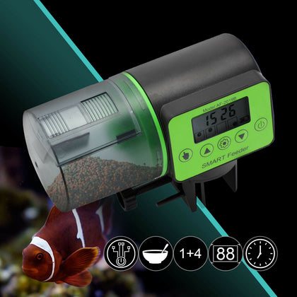 Auto Tank Fish Feeder Pond Tank Aquarium Automatic Clock Timer Food Dispenser UK