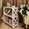 2 Tier Bookshelf Storage Display Shelf Bookcase Living Room Bedroom Stand Rack