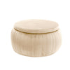 80cm Round Pouffe Ottoman Coffee Tea Table Velvet Padded Storage Stool Box Home