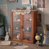 Retro Wall/Desktop Wooden Drawers Storage Cabinet Organiser Cosmetic Jewelry Box
