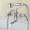 Chrome Traditional Bath Filler Shower Mixer Tap with Handset Bathroom Taps