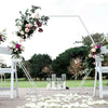 2.1M Metal Hexagon Flower Stand Hoop Centrepiece Wedding Birthday Xmas Party Dec