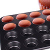 Deluxe 24 Mini Cheesecake Cup Cake Tray Non Stick Muffin Cupcake Baking Tin Pan.