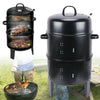 Smoker BBQ Charcoal Grill Portable Outdoor Barbecue Meat Food Cooking Drum Oven