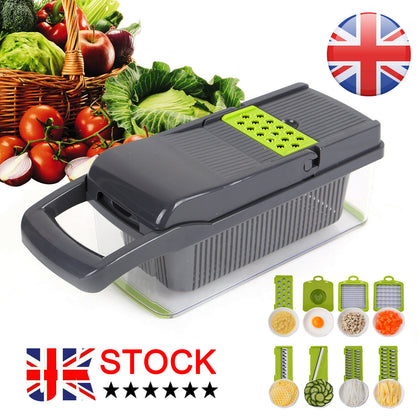 12in1 Kitchen Tool Vegetable Cutter Food Salad Fruit Peeler Slicer Dicer Chopper