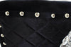 Black Velvet Lion Head Knocker Buttoned Quilted Back Chrome Legs Dining Chair