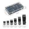200x Black 5mm-28mm Assorted Nylon P Clips Hose Clamp Kit Set Wire Cable Conduit