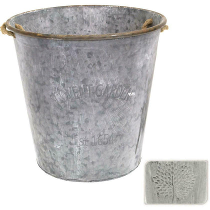 Covent Garden Mulberry Tree 41cm Round Zinc Metal Tin Plant Flower Planter Pot