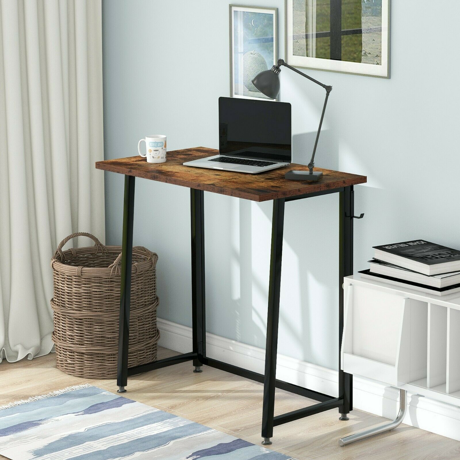 South shore evane industrial deals folding computer desk