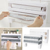 Kitchen Paper Aluminium Foil Cling Film Holder 4in1 Roll Dispenser Wall Mounted
