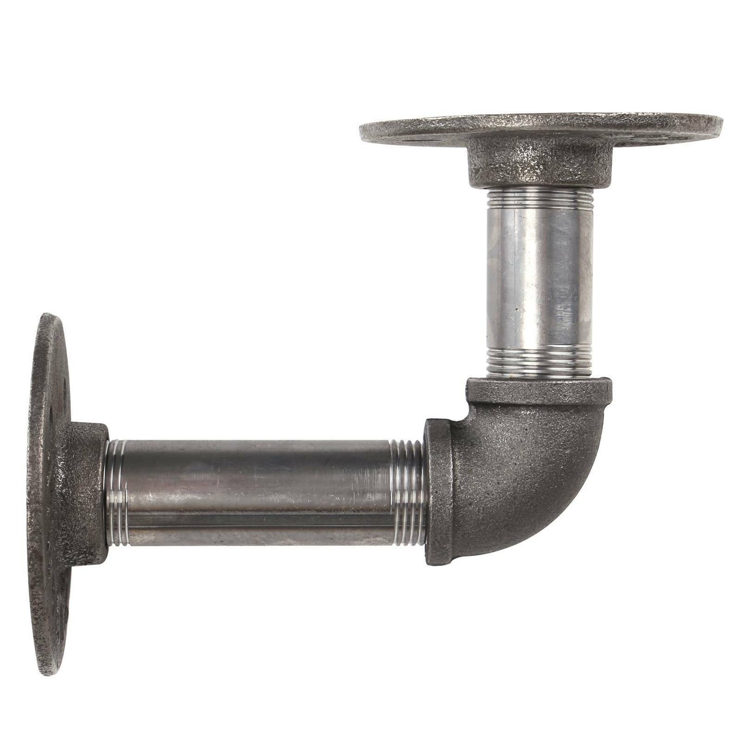 2Pcs Industrial Steel Iron Pipe Shelf Bracket Holder With Screws DIY Home Décor