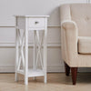 Bedside Table Drawer Cabinet Small Side End Table Nightstand Storage Organizer