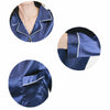 Women Lady Satin Silk Satin Pajamas Set Long Sleeve Night Sleepwear Pyjamas Suit