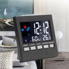 LED Digital LCD Display Alarm Clock with Temperature Calendar Weather Station