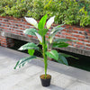 90cm Artificial Peace Lily Potted Tree Fake Flower Outdoor Garden Plant Home UK