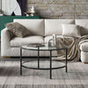 Contemporary Coffee Table 2-Tier Glass Center Table Large Side Table Living Room