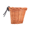 Vintage Lady Kids Rattan Wicker Basket Bike Bicycle Handlebar Leather Straps S/M