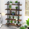 Tribesigns 5-Tier Bookcase Vintage Bookshelf Home Display Rack Storage Organizer