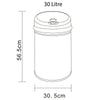 Inmotion White Stainless Steel Auto Sensor Kitchen Waste Dust Bin 30L, 42L, 50L