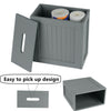 White/Grey Crisp Wooden Toilet Cleaning Product Storage Tidy Box Unit Bathroom