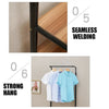 Clothes Heavy Duty Hanging Rail Clothing Coat Stand with Shoe Rack Shelf 2-Color