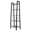 5 Tier Ladder Shelf Bookcase Bookshelf Storage Rack Metal Frame Display Stand