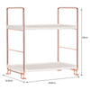 2/3 Tier Rose Gold Storage Holder Rack Shelf Organizer Shelving Countertop Units
