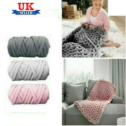 DIY New Chunky Wool Yarn Super Soft Bulky Arm Knitting Rove Crocheting 520g New