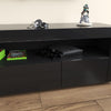 Modern Black TV Stand High Gloss Doors Entertainment Unit Cabinet With LED Light