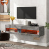 Wall Mounted TV Cabinet Stand Entertainment Floating Wall Unit High Gloss 140cm