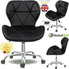 Cushioned Computer Desk Office Chair Chrome Legs Lift Swivel Small Adjustable UK