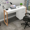 Home Office Computer Desk Study PC Writing Table Workstation Shelf W/ Cabinet